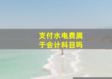 支付水电费属于会计科目吗