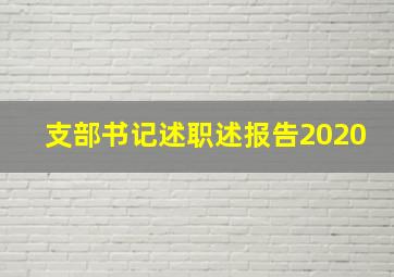 支部书记述职述报告2020