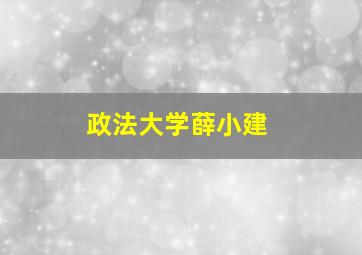 政法大学薛小建