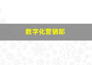 数字化营销部