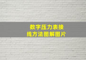 数字压力表接线方法图解图片