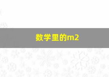 数学里的m2