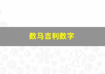 数马吉利数字