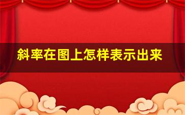 斜率在图上怎样表示出来