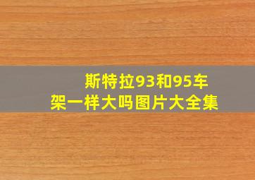 斯特拉93和95车架一样大吗图片大全集