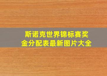 斯诺克世界锦标赛奖金分配表最新图片大全