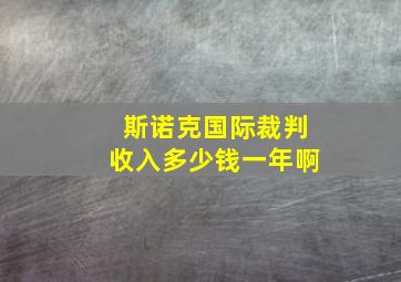 斯诺克国际裁判收入多少钱一年啊