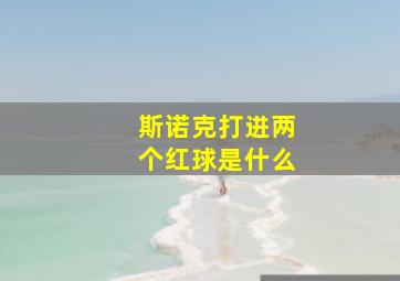 斯诺克打进两个红球是什么