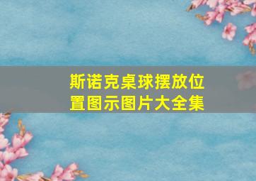 斯诺克桌球摆放位置图示图片大全集