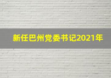 新任巴州党委书记2021年