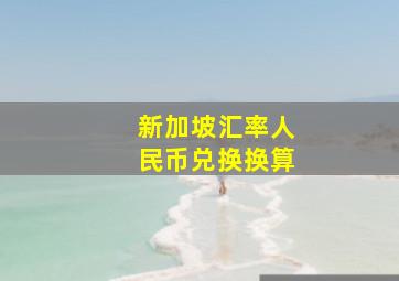 新加坡汇率人民币兑换换算