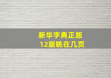 新华字典正版12版眺在几页