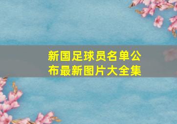 新国足球员名单公布最新图片大全集