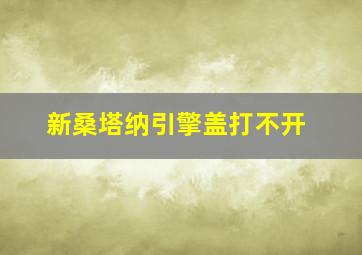 新桑塔纳引擎盖打不开