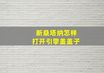 新桑塔纳怎样打开引擎盖盖子