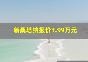 新桑塔纳报价3.99万元