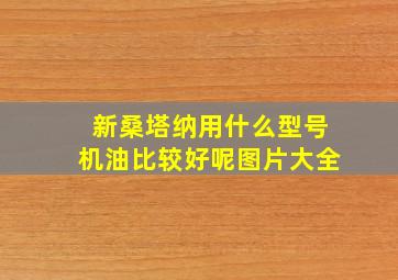 新桑塔纳用什么型号机油比较好呢图片大全