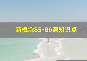 新概念85-86课知识点