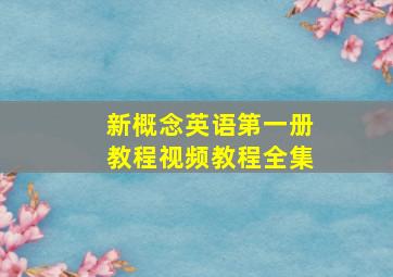 新概念英语第一册教程视频教程全集