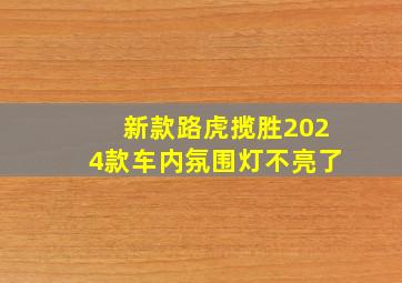 新款路虎揽胜2024款车内氛围灯不亮了