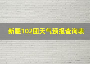 新疆102团天气预报查询表