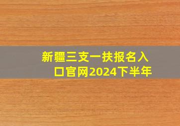 新疆三支一扶报名入口官网2024下半年