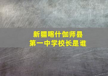 新疆喀什伽师县第一中学校长是谁