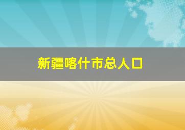 新疆喀什市总人口