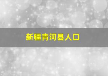 新疆青河县人口