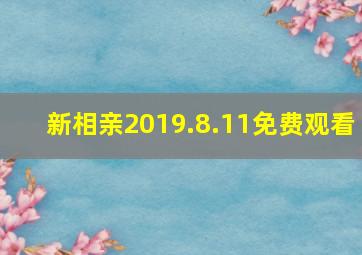 新相亲2019.8.11免费观看