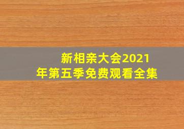 新相亲大会2021年第五季免费观看全集