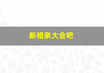 新相亲大会吧