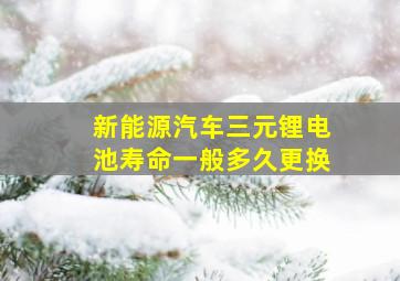 新能源汽车三元锂电池寿命一般多久更换