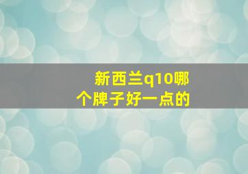 新西兰q10哪个牌子好一点的