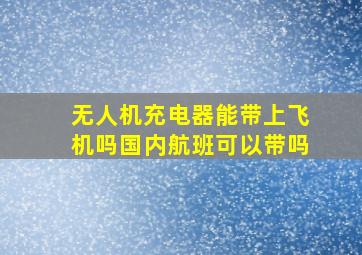 无人机充电器能带上飞机吗国内航班可以带吗