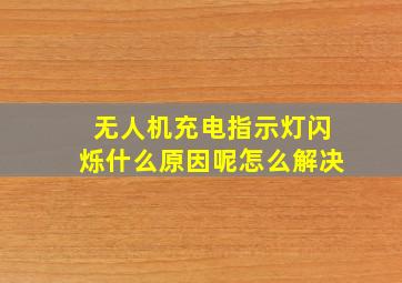 无人机充电指示灯闪烁什么原因呢怎么解决