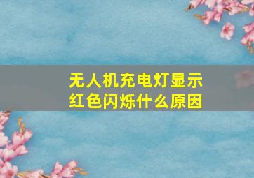 无人机充电灯显示红色闪烁什么原因