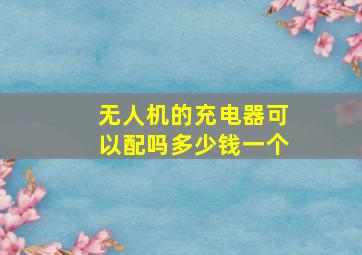 无人机的充电器可以配吗多少钱一个