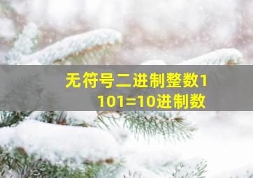 无符号二进制整数1101=10进制数