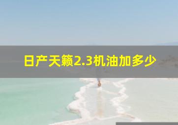 日产天籁2.3机油加多少