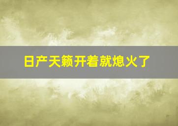 日产天籁开着就熄火了