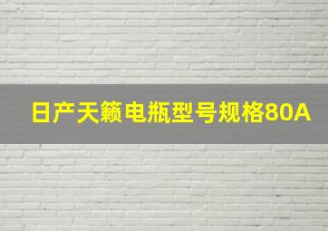 日产天籁电瓶型号规格80A