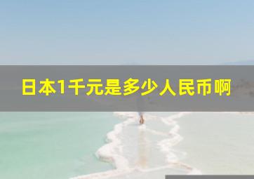 日本1千元是多少人民币啊