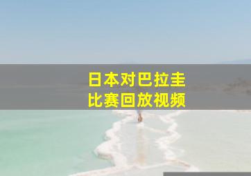 日本对巴拉圭比赛回放视频