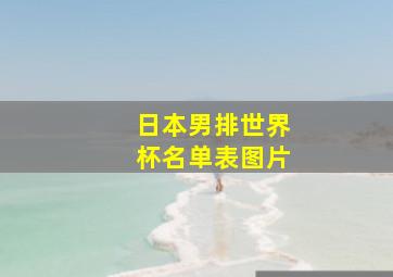 日本男排世界杯名单表图片