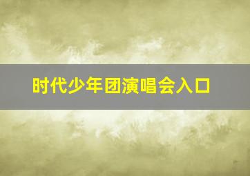 时代少年团演唱会入口