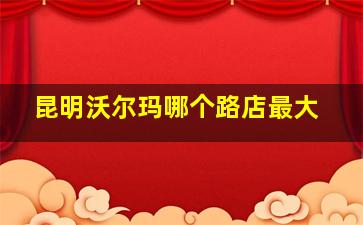 昆明沃尔玛哪个路店最大