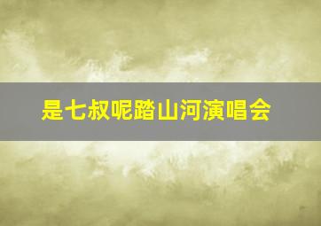 是七叔呢踏山河演唱会