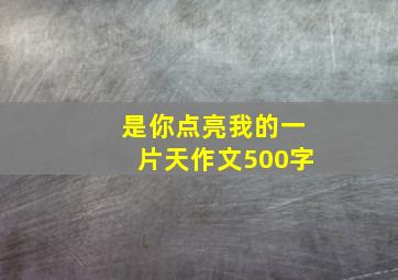 是你点亮我的一片天作文500字