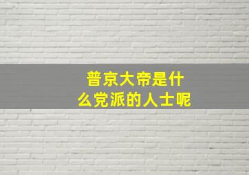 普京大帝是什么党派的人士呢